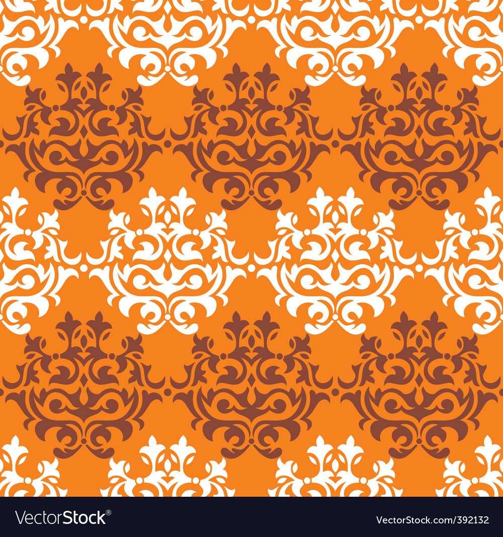 Retro damask wallpaper Royalty Free Vector Image