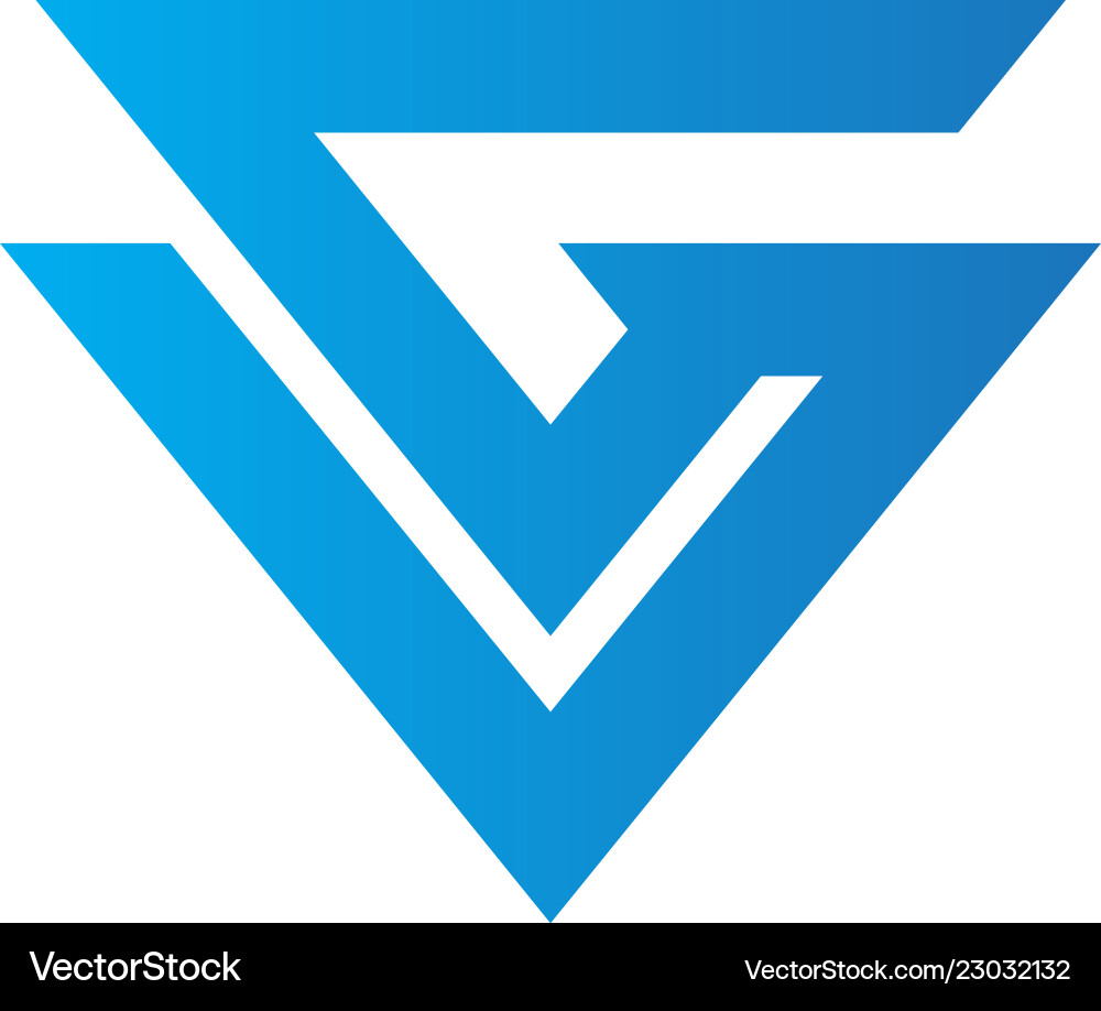 Shape line triangle company logo Royalty Free Vector Image