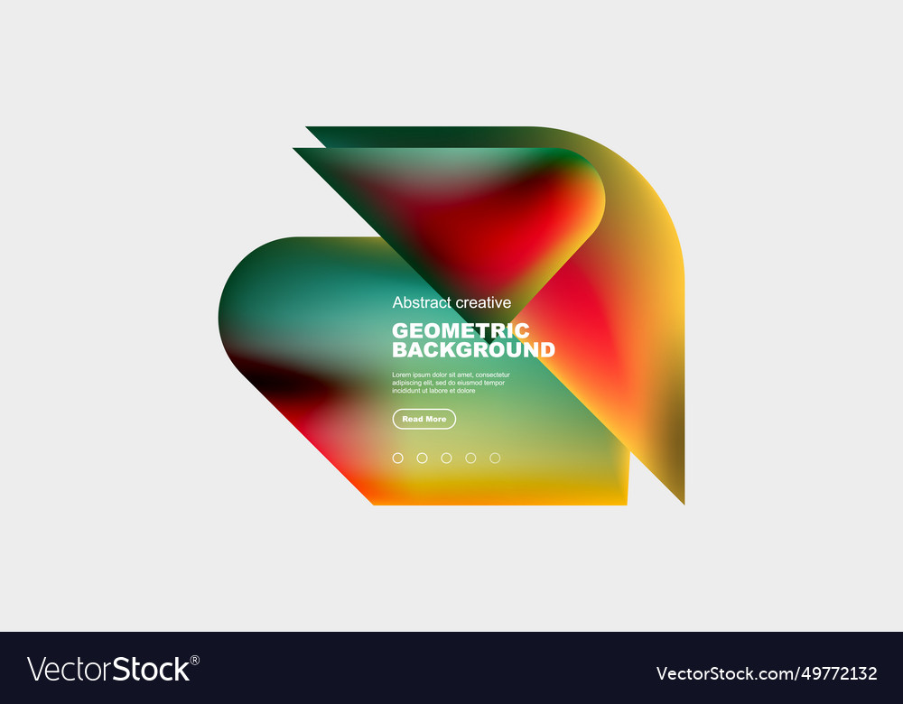 Square and triangle design with fluid gradients Vector Image
