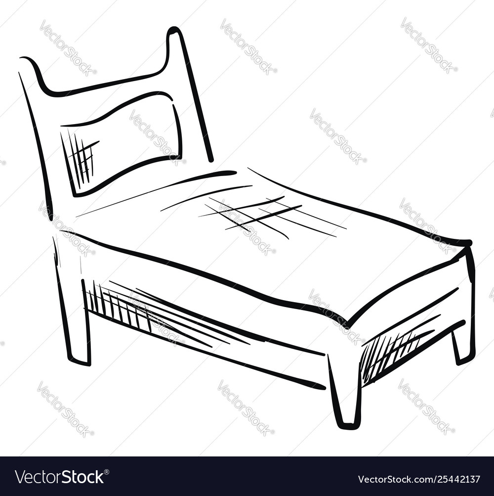 This Is A Rough Sketch Of The Bed Royalty Free SVG Cliparts Vectors And  Stock Illustration Image 117625003