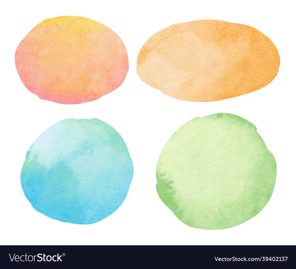 Abstract watercolor background circle and oval vector image Abstract watercolor background circle and oval