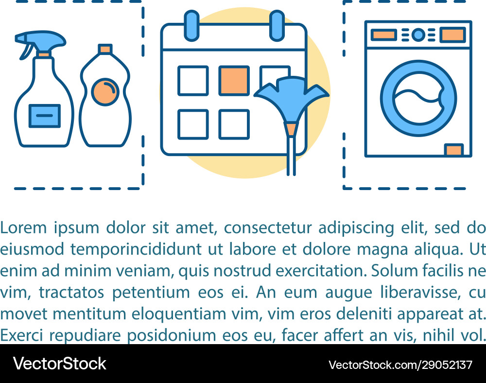 Cleaning service concept linear Royalty Free Vector Image