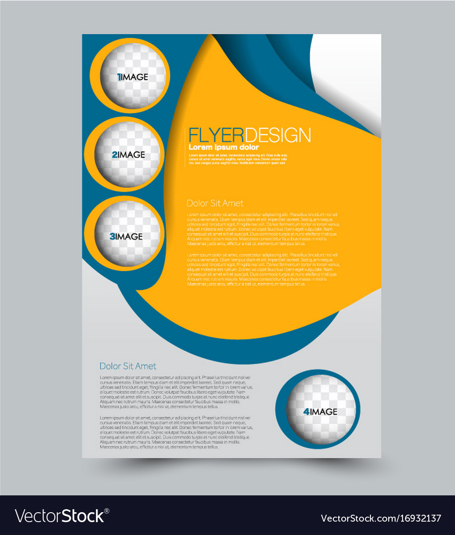 Flyer design background brochure template Vector Image Regarding Background Templates For Flyers