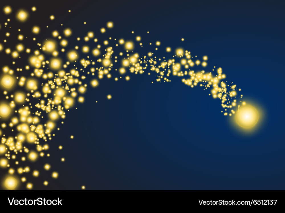 Golden falling star Royalty Free Vector Image - VectorStock