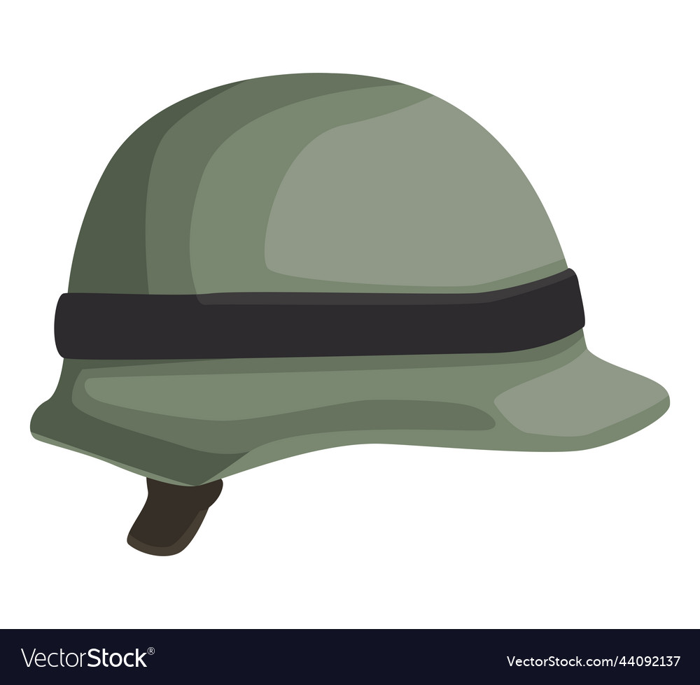 Military helmet accessory uniform Royalty Free Vector Image