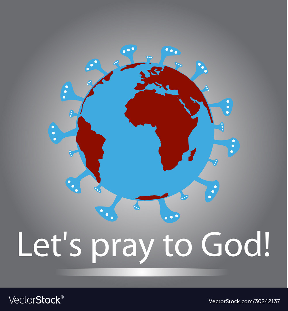 Pray For World Concept Royalty Free Vector Image