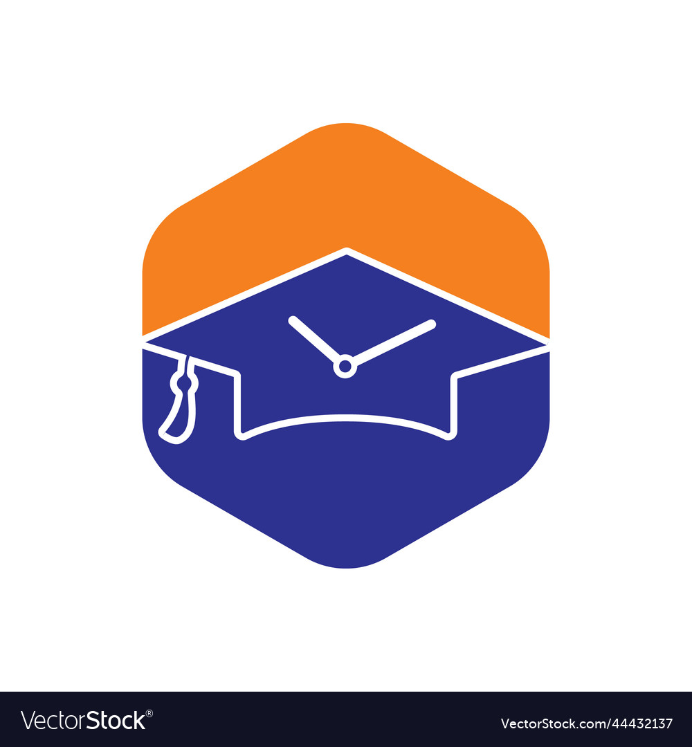 Study time logo design template Royalty Free Vector Image