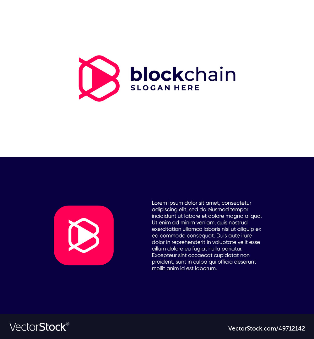 Block chain logo design cryptocurrency template