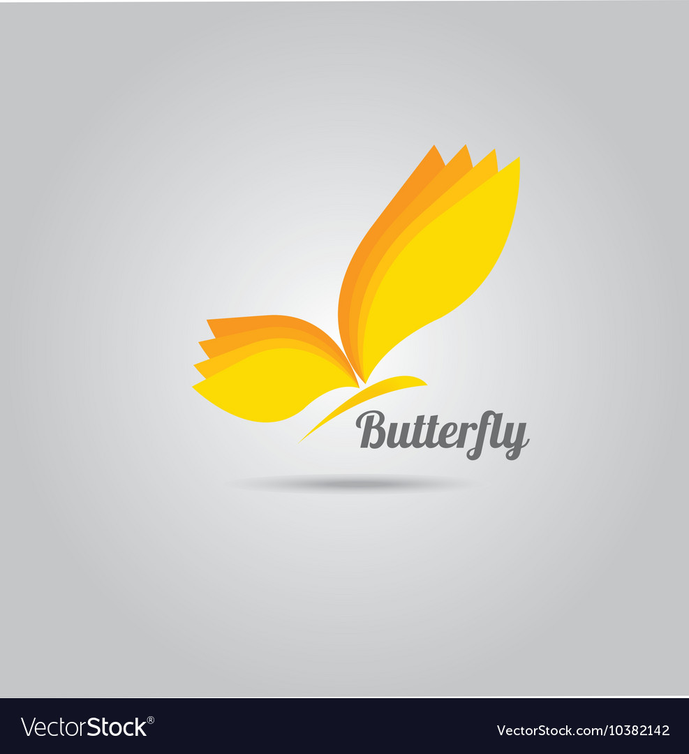 Orange abstract butterfly Royalty Free Vector Image