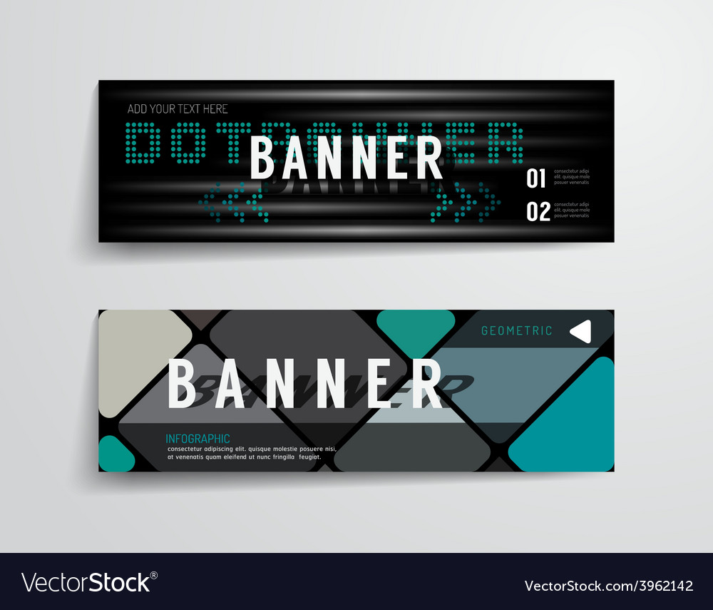 Set Of Banner Template Designgraphic Or Website Vector Image