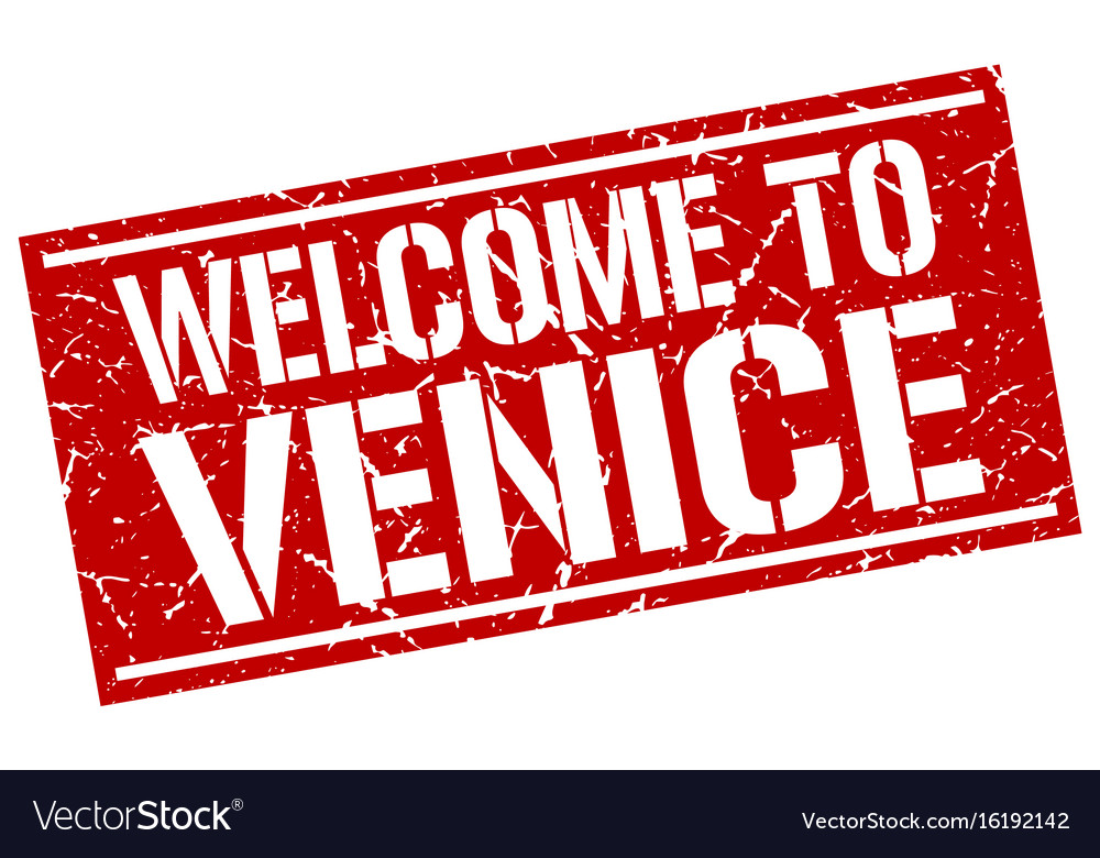 Welcome to venice stamp Royalty Free Vector Image