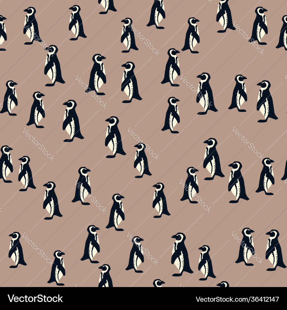 Abstract animal arctic seamless pattern Royalty Free Vector
