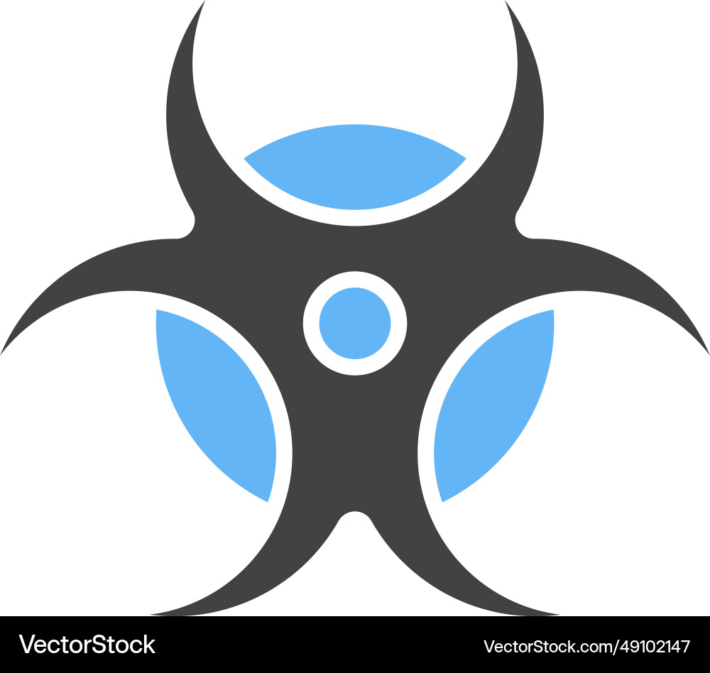 Biohazard sign icon image Royalty Free Vector Image
