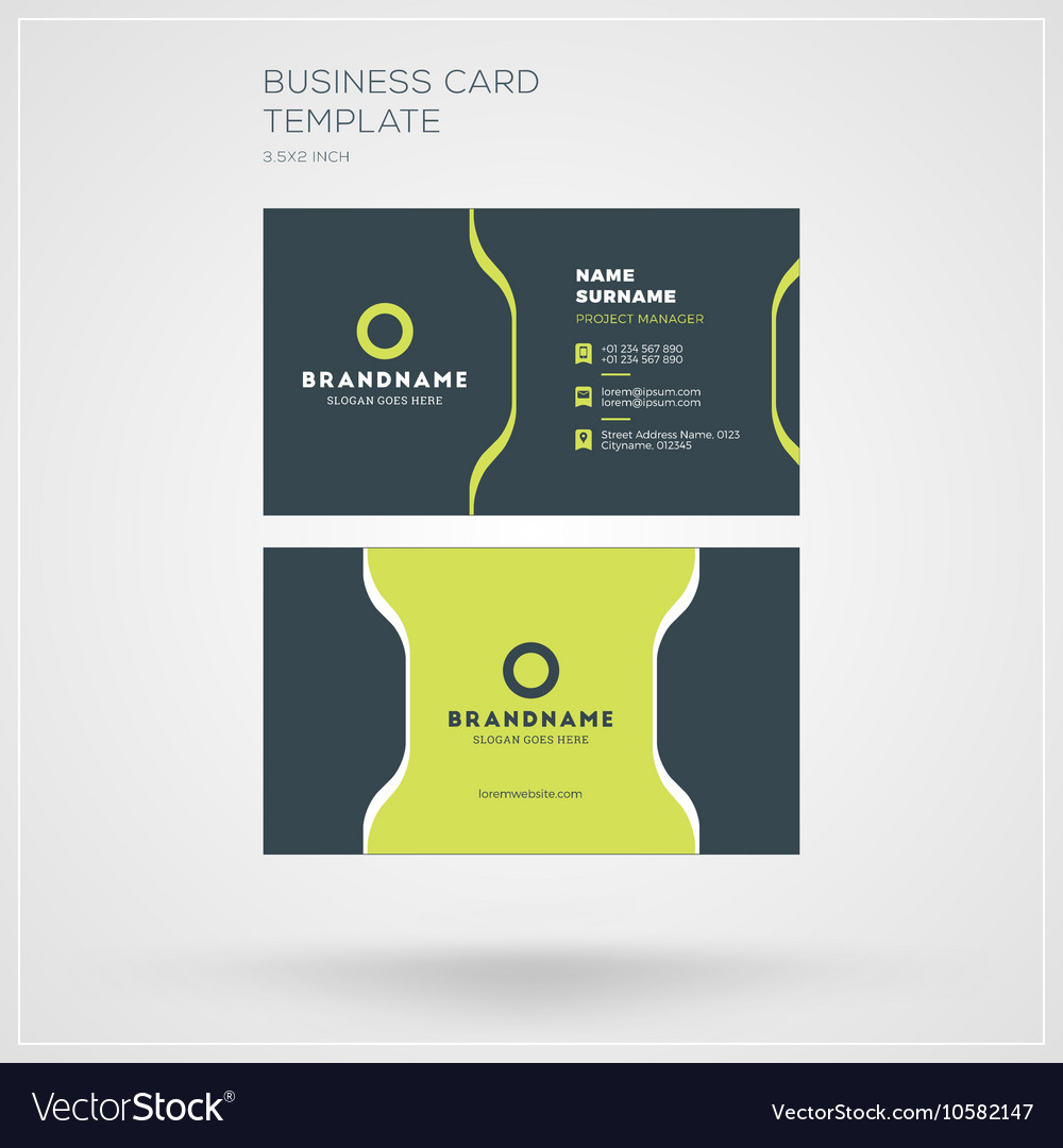 business card template personal visiting card with