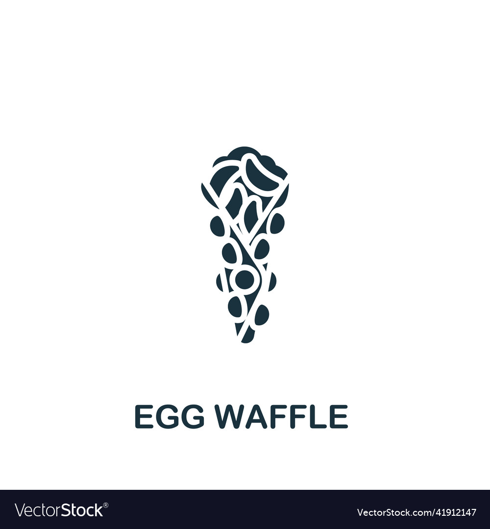 Egg waffle icon monochrome simple Royalty Free Vector Image
