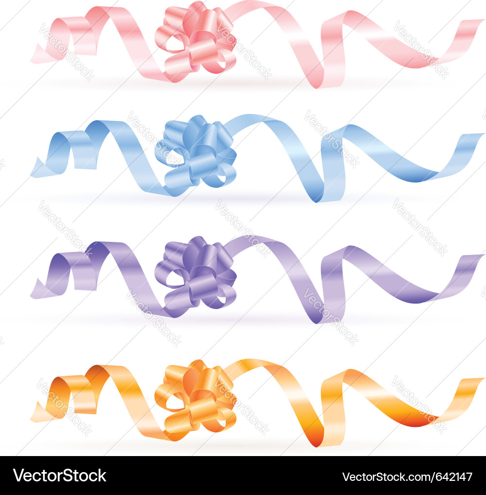 Gift bows and ribbons Royalty Free Vector Image