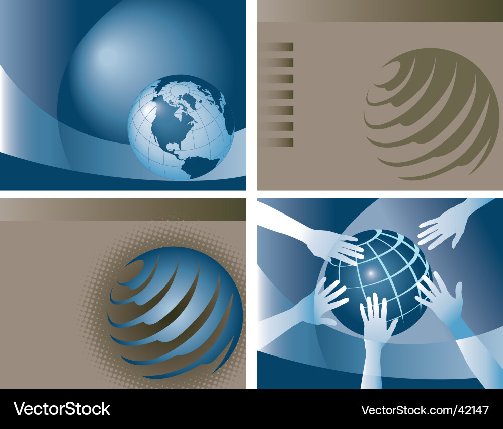 Globe backgrounds Royalty Free Vector Image - VectorStock