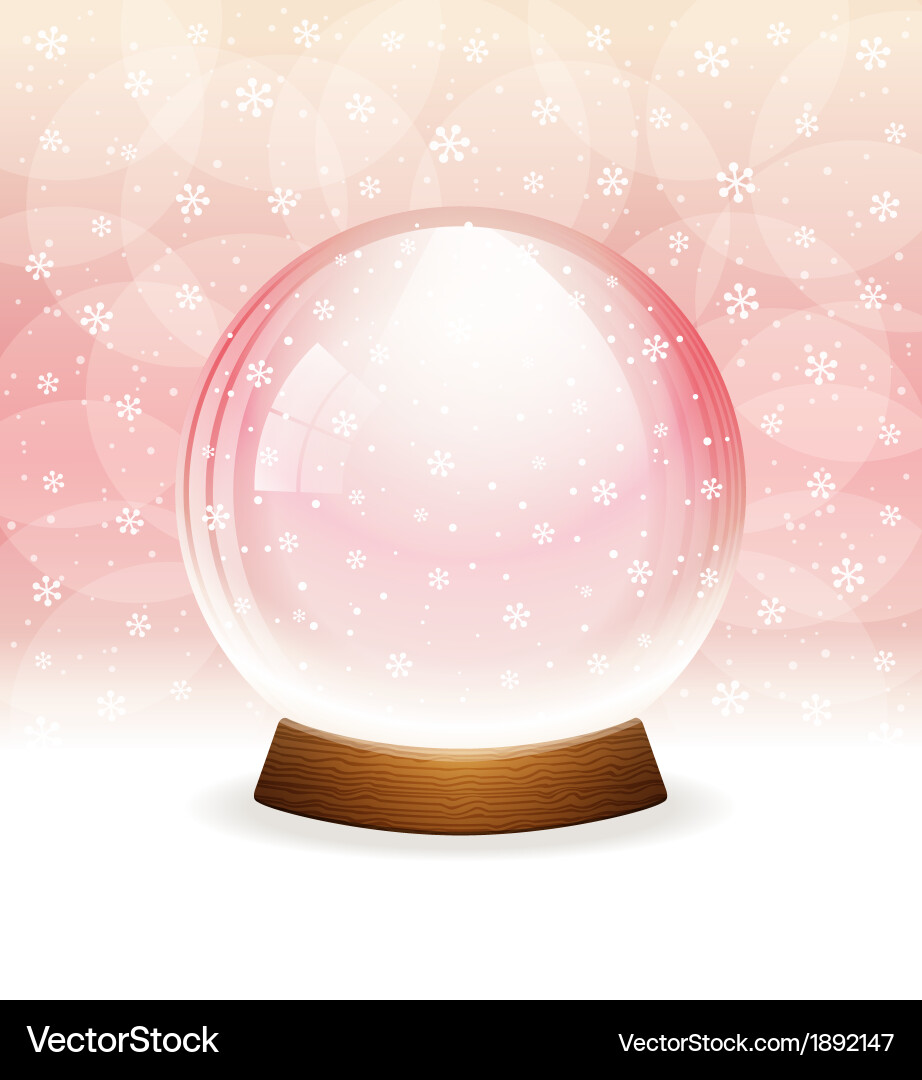 Snow globe Royalty Free Vector Image - VectorStock