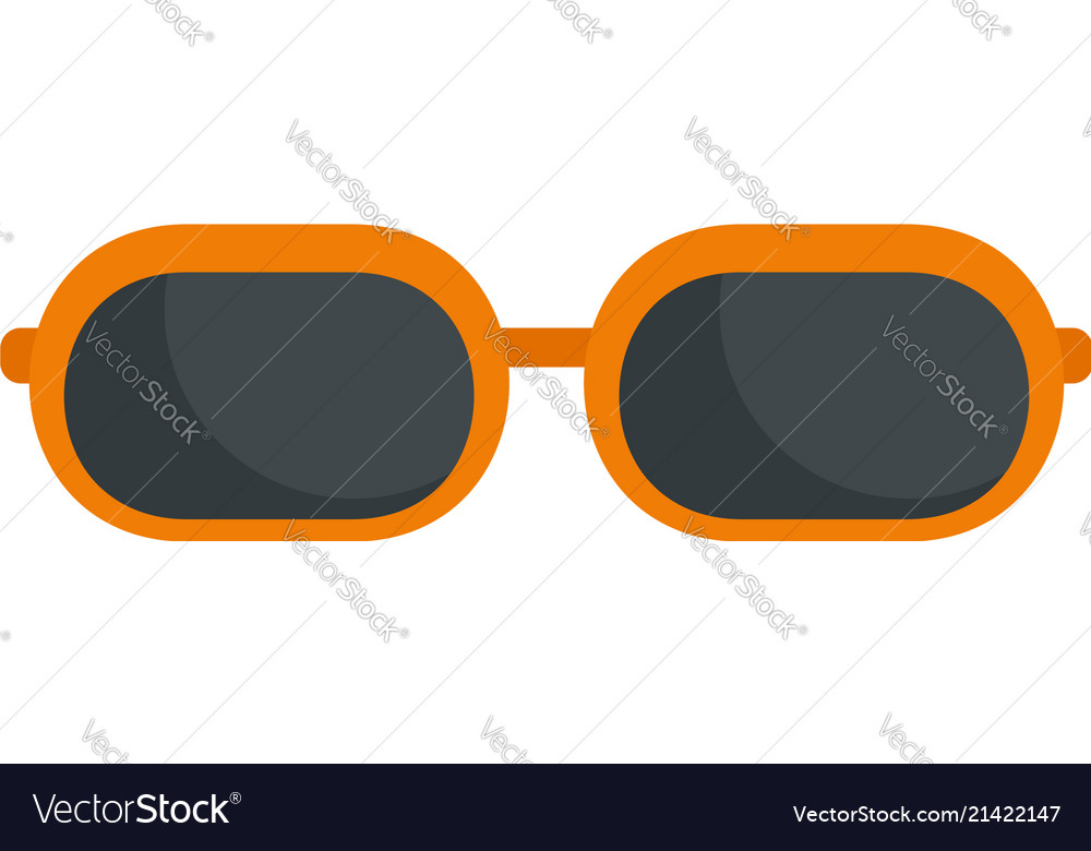 Sun glasses icon flat style Royalty Free Vector Image