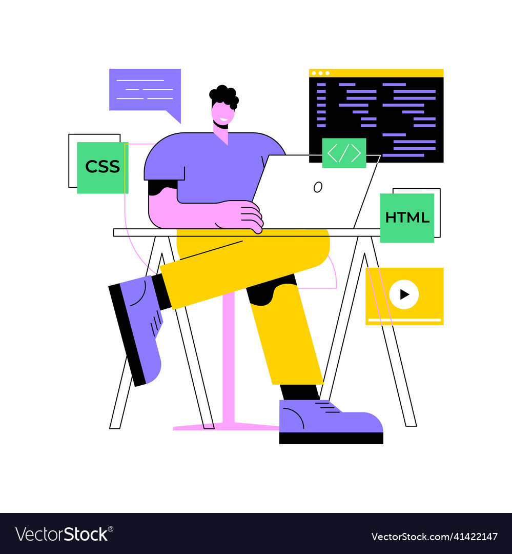 Web development abstract concept Royalty Free Vector Image