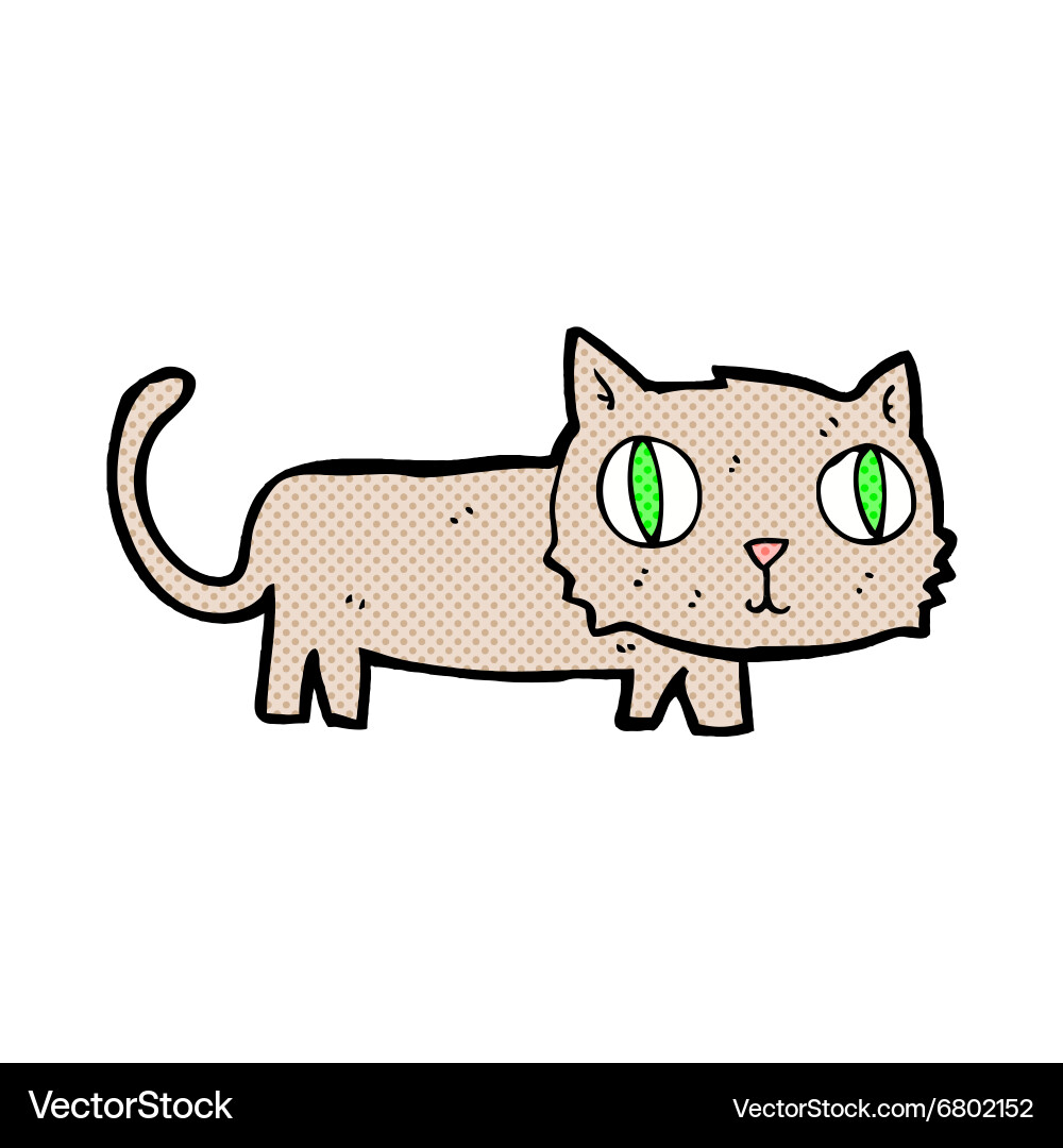 Comic cartoon cat Royalty Free Vector Image - VectorStock
