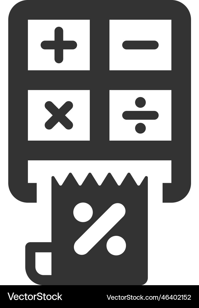 Interest calculator icon Royalty Free Vector Image