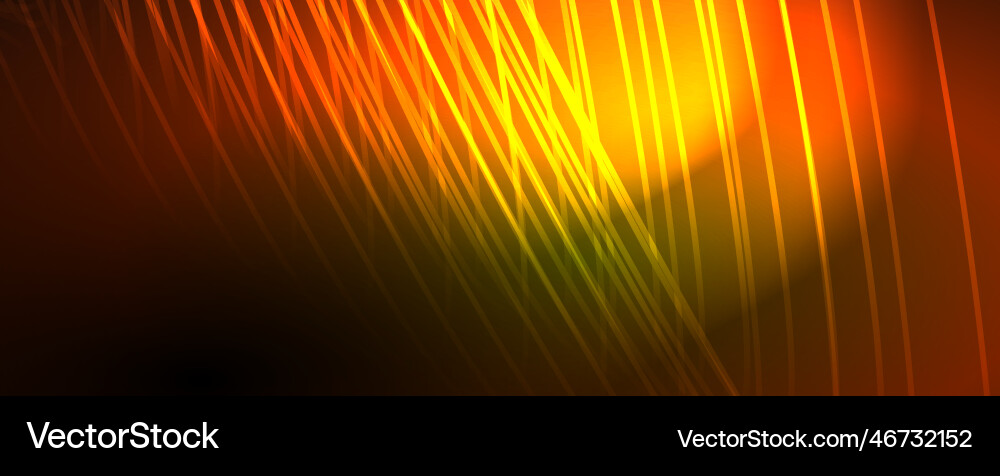 Light beams neon lines abstract background Vector Image