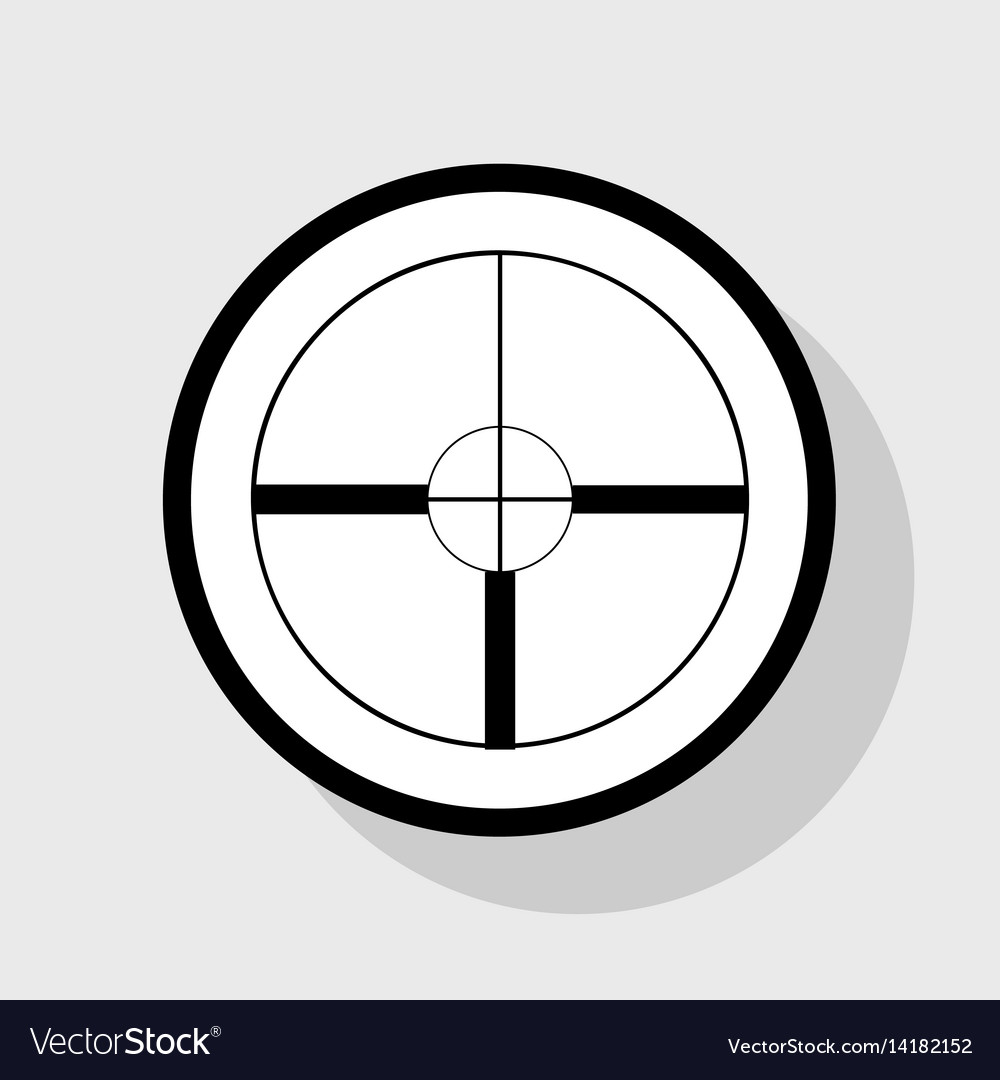 Sight sign flat black icon Royalty Free Vector Image