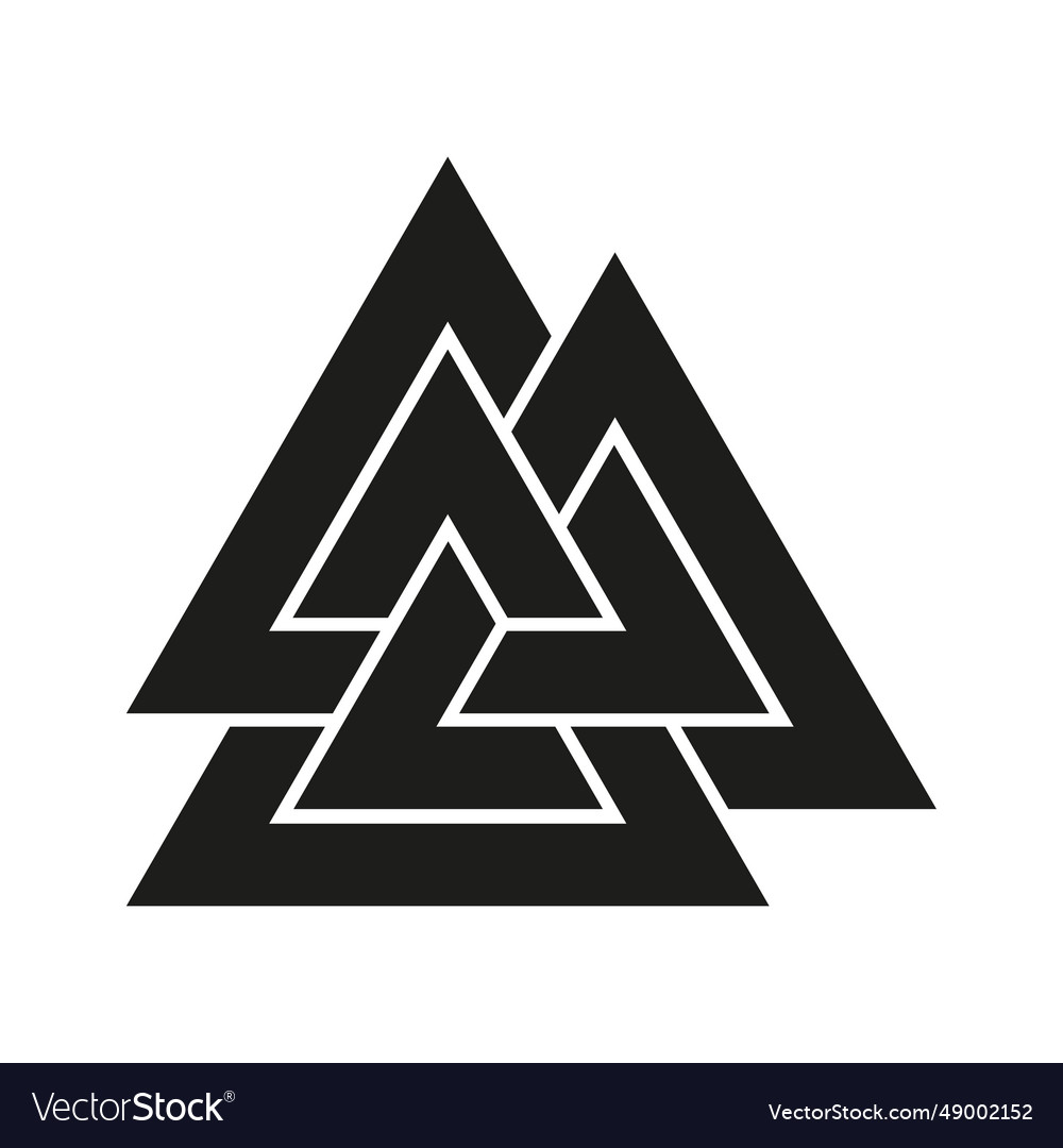 Valknut symbol eps 10 Royalty Free Vector Image