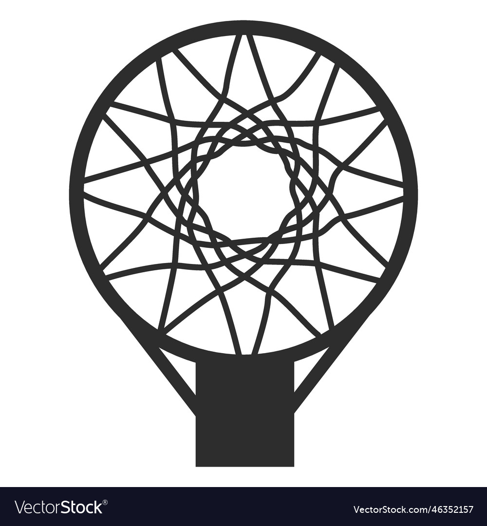 Basketball basket up stroke Royalty Free Vector Image