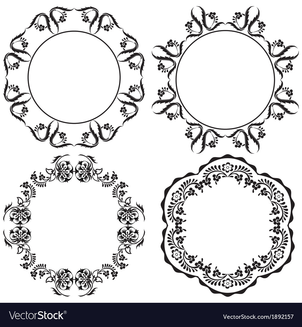 Black Oriental Ottoman Design Fourteen Royalty Free Vector