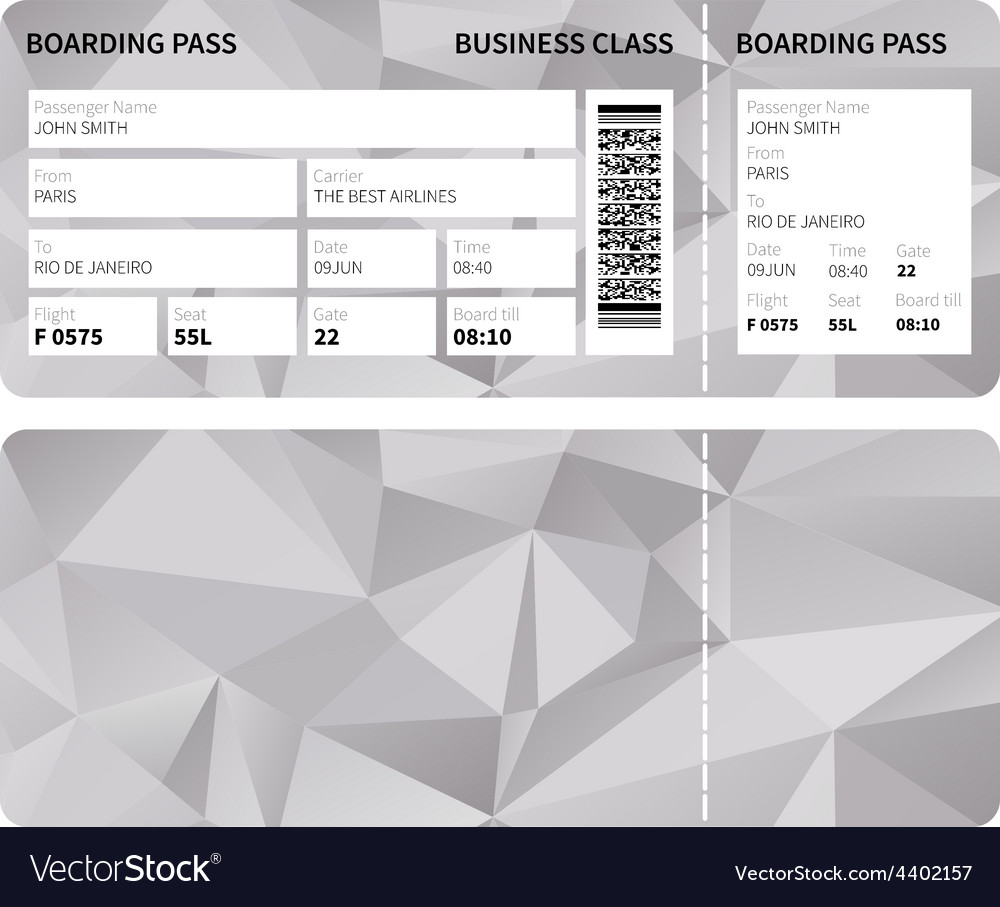 Boarding Pass Royalty Free Vector Image Vectorstock