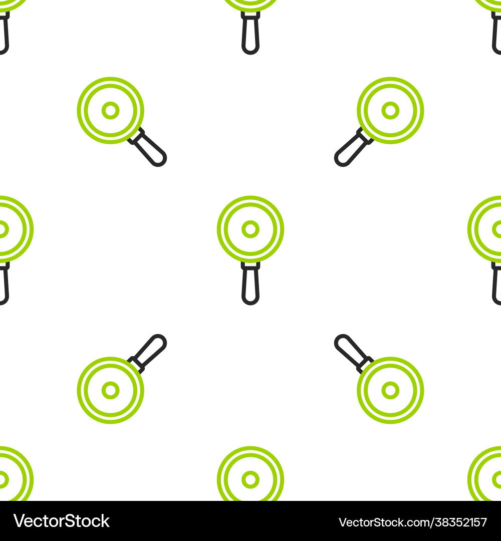 Line frying pan icon isolated seamless pattern Vector Image