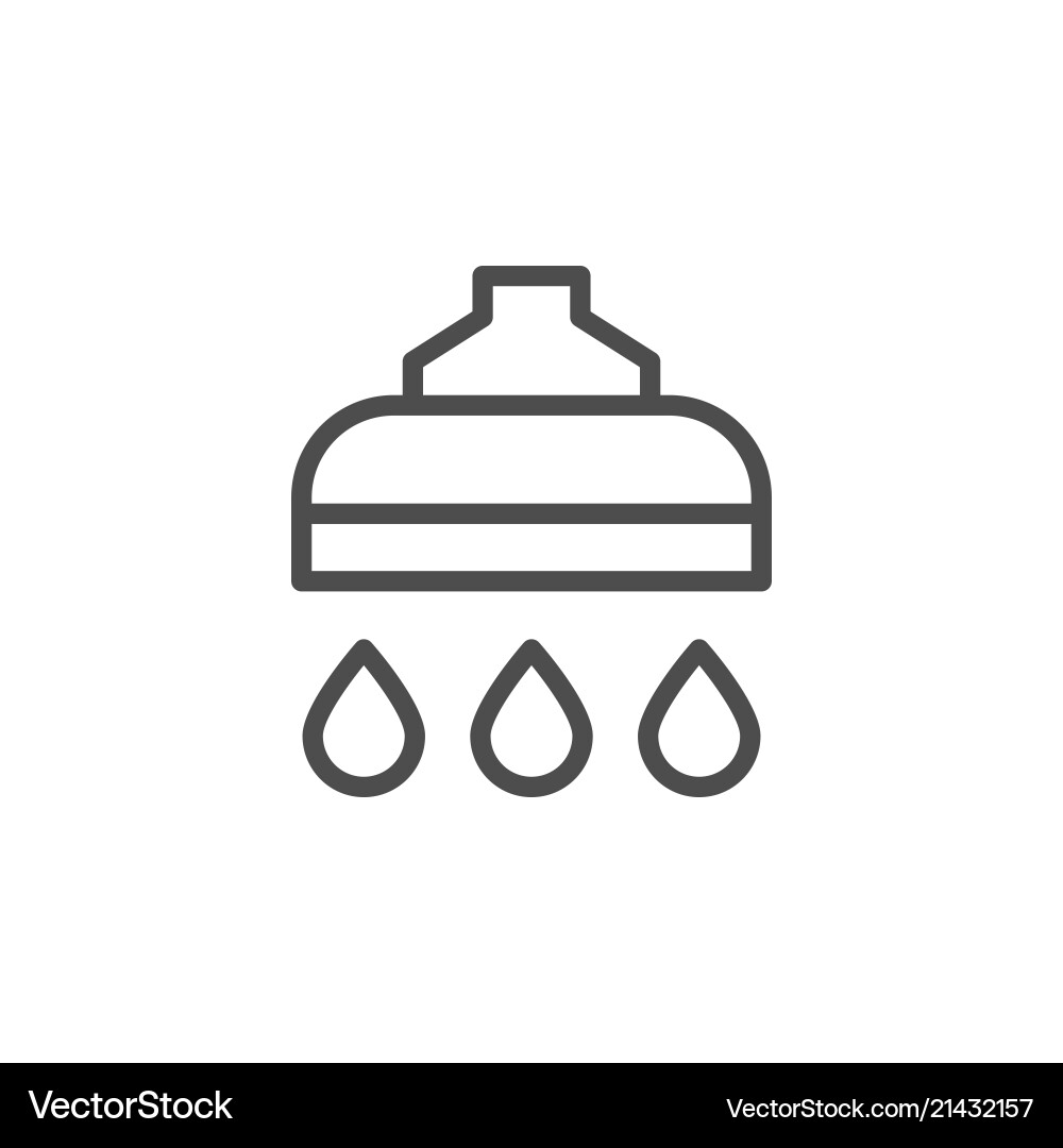 Shower line icon Royalty Free Vector Image - VectorStock