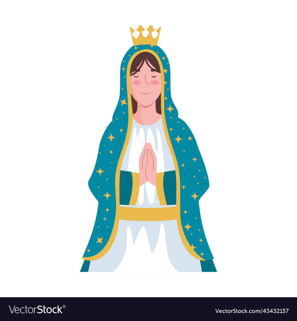 Virgin holy praying Royalty Free Vector Image - VectorStock