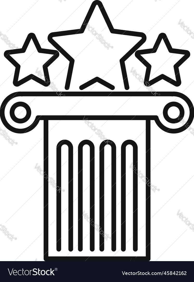 Column ranking icon outline best rank Royalty Free Vector