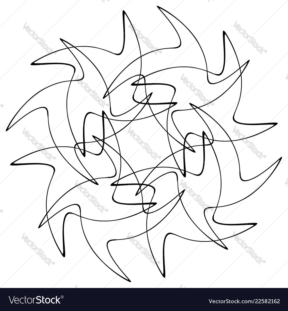 Different linear geometric objects random Vector Image