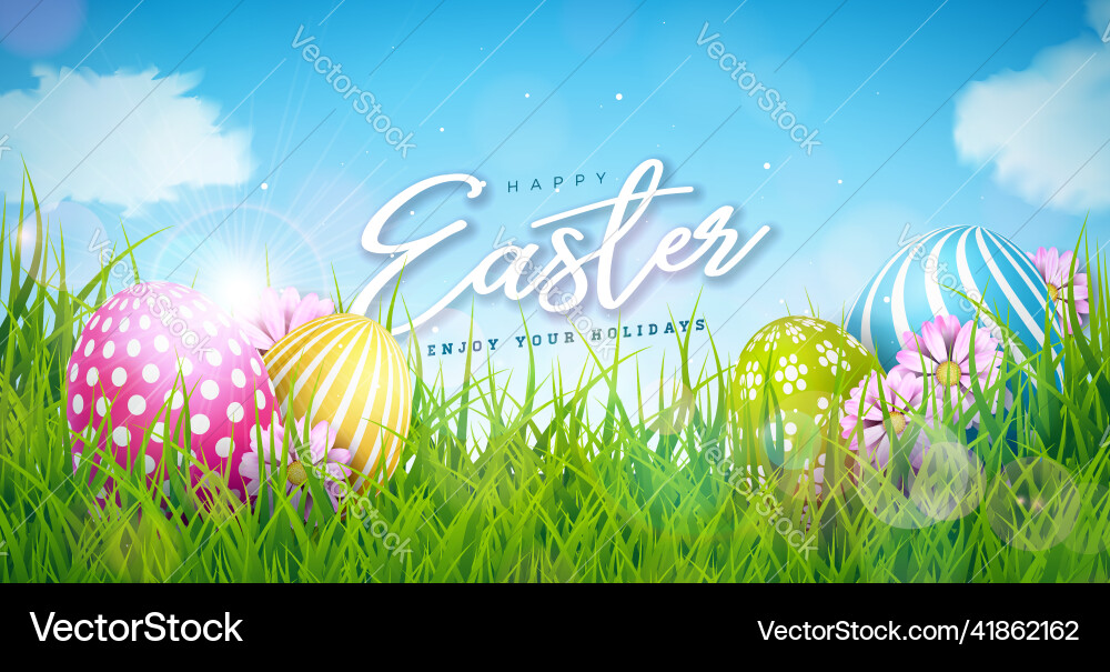 Happy easter holiday Royalty Free Vector Image
