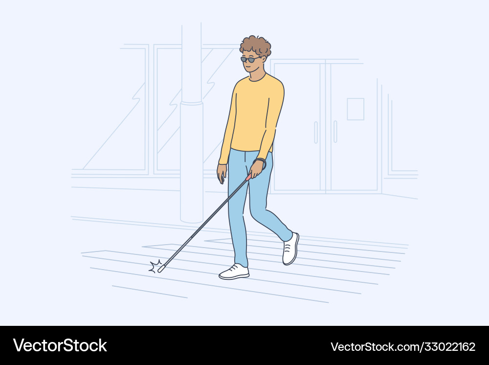Health care blindness desease motion concept Vector Image