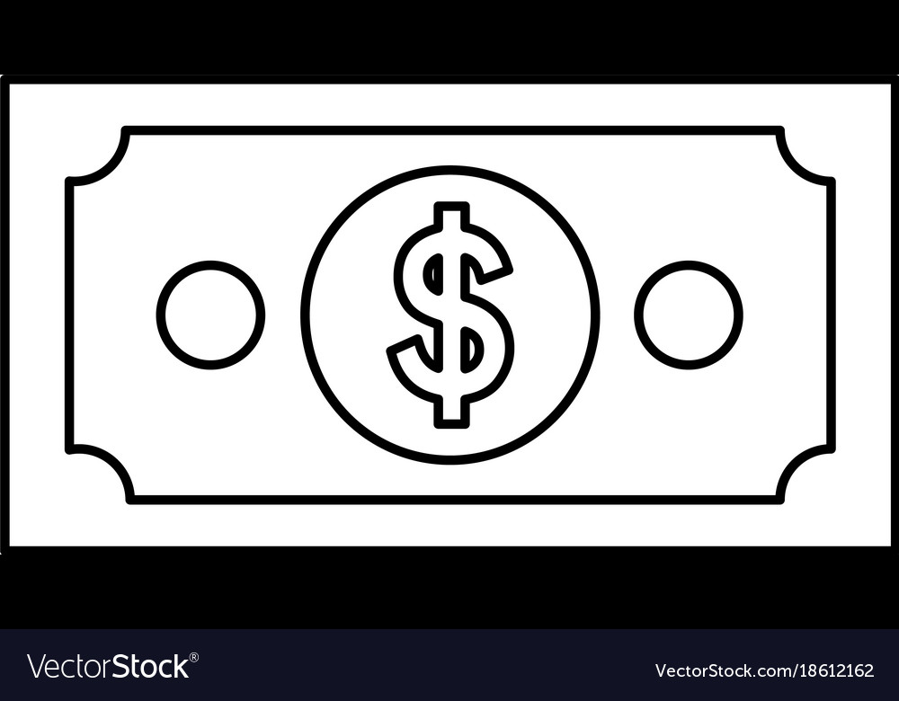 Isolated bill design Royalty Free Vector Image