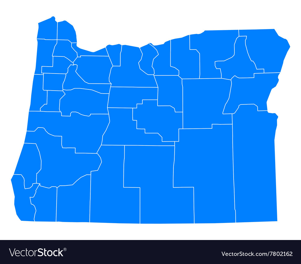 Map of oregon Royalty Free Vector Image - VectorStock