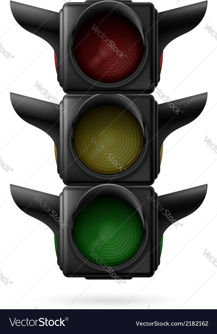 Traffic light off Royalty Free Vector Image VectorStock