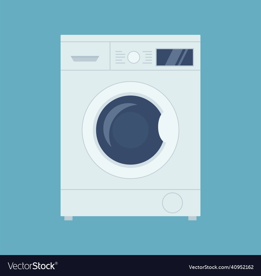 Washing machines flat Royalty Free Vector Image