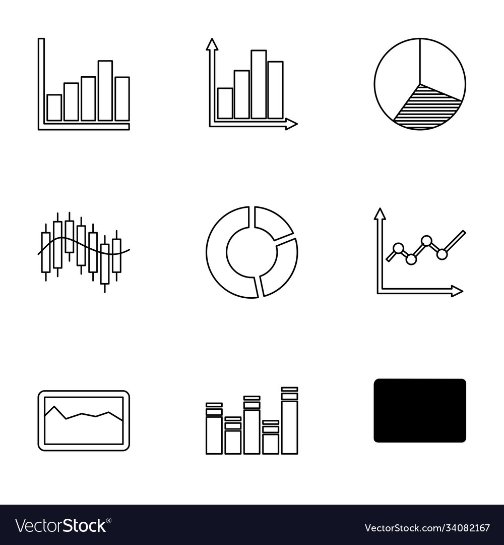 9 diagram icons Royalty Free Vector Image - VectorStock