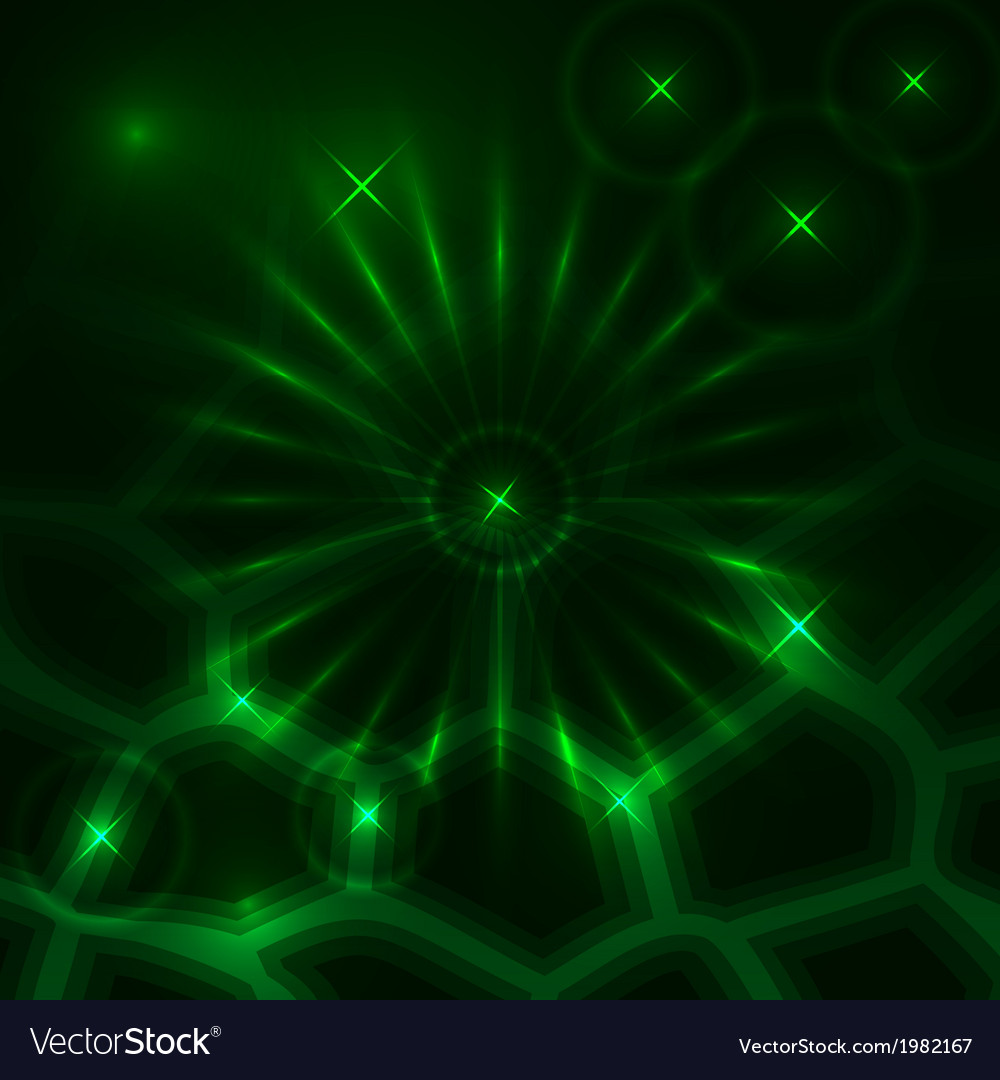 Abstract dark background with glowing rays Vector Image