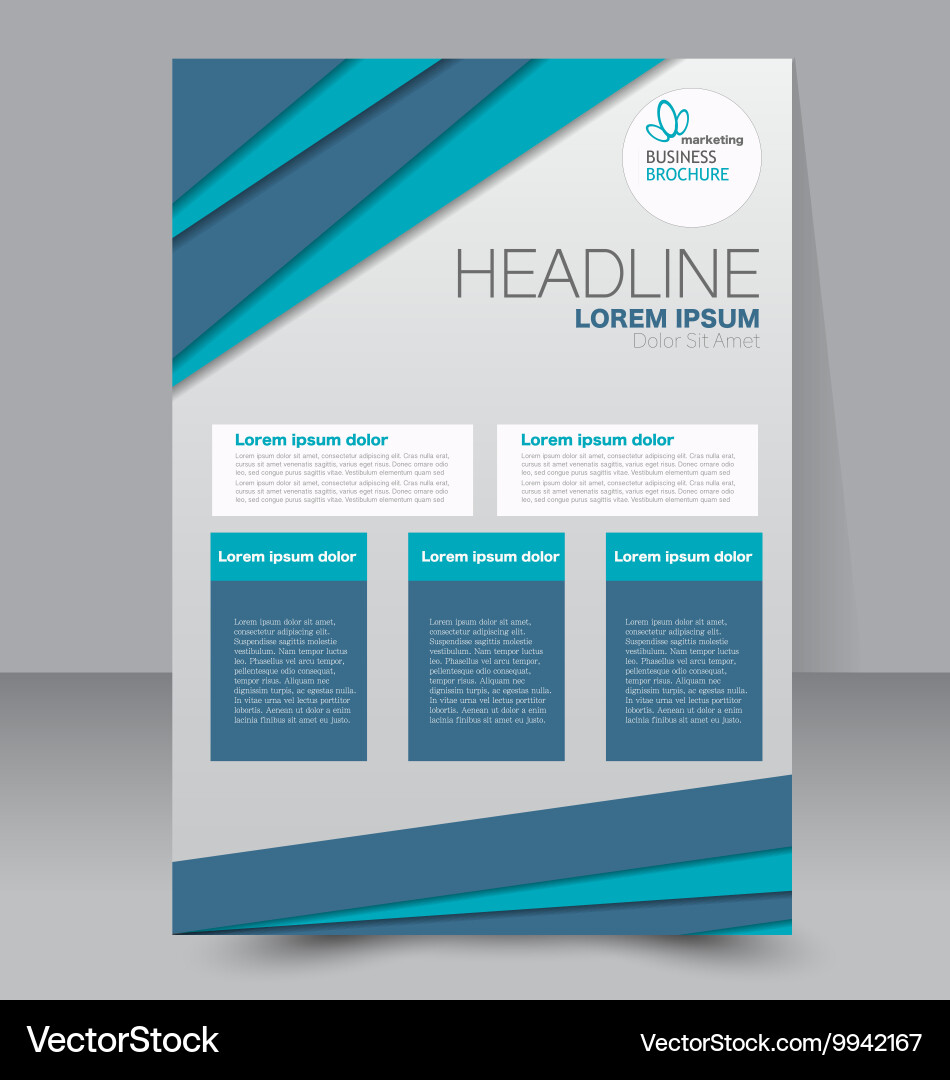 Brochure template business flyer Royalty Free Vector Image