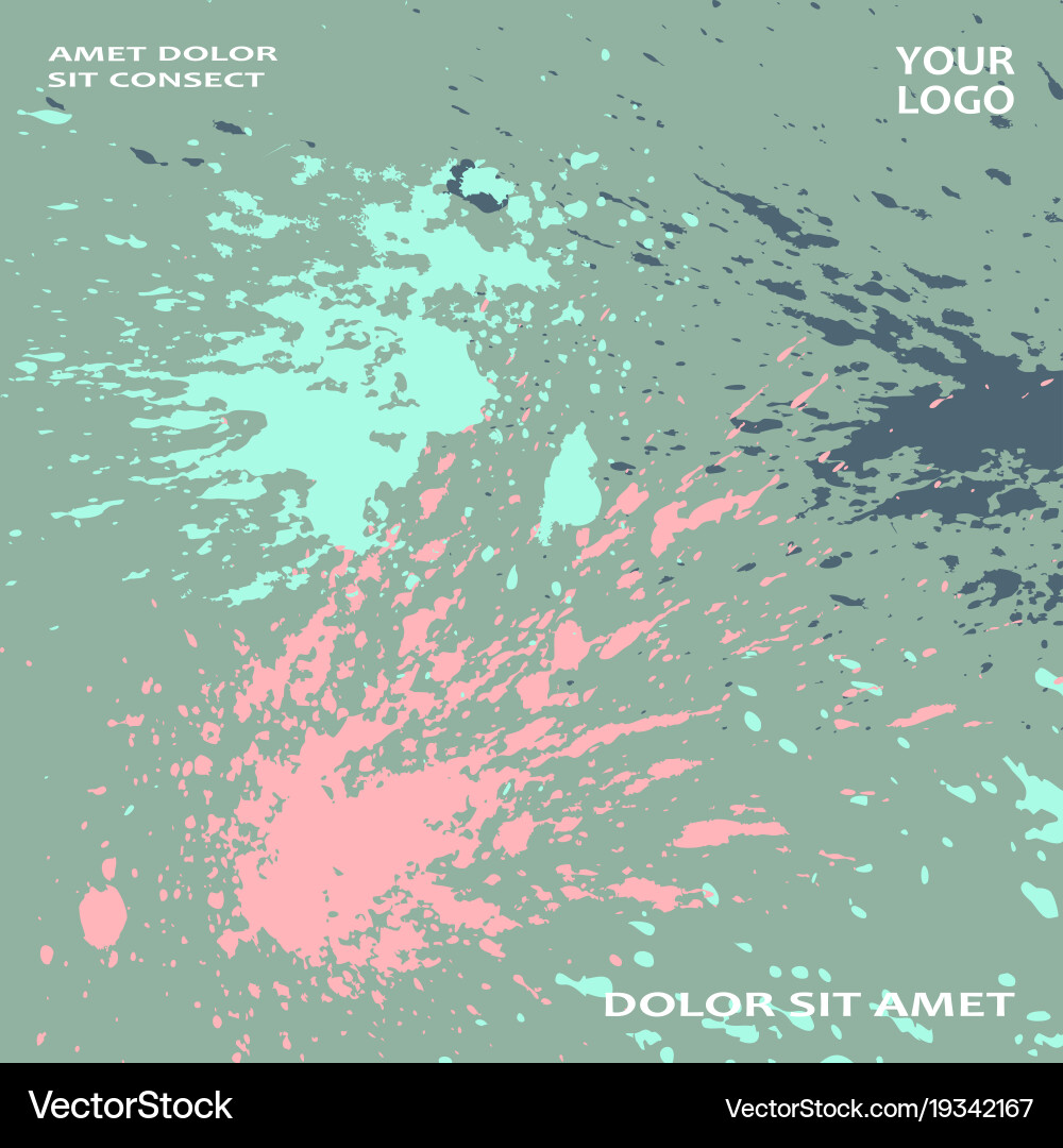 Pastel explosion paint splatter artistic cover Vector Image