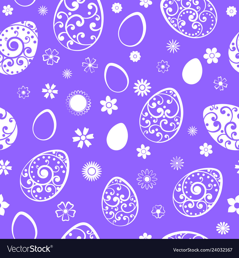 Seamless pattern of easter symbols Royalty Free Vector Image