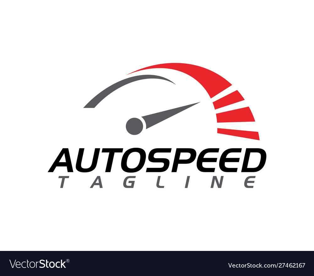 Speed auto car logo template Royalty Free Vector Image