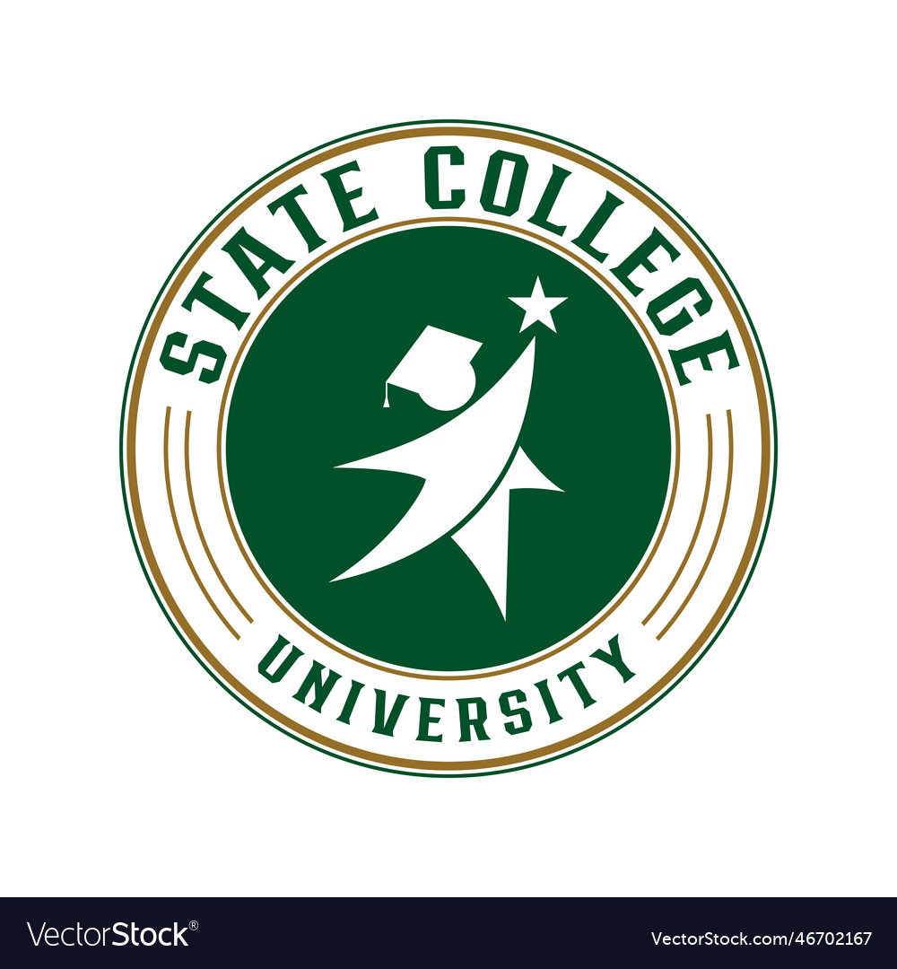 University and college logo Royalty Free Vector Image